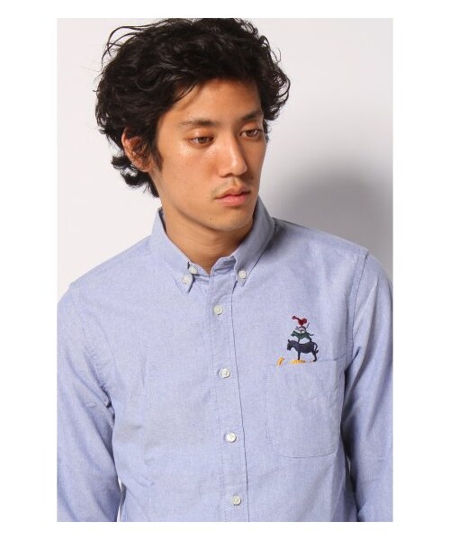 B.C STOCK（ベーセーストック）の「NEW アニマル シャツ（シャツ・メンズ・サックスブルー B/ピンク/ホワイト・38/40/42）」の7枚目の写真