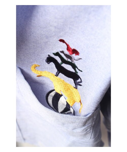 B.C STOCK（ベーセーストック）の「NEW アニマル シャツ（シャツ・メンズ・サックスブルー B/ピンク/ホワイト・38/40/42）」の11枚目の写真