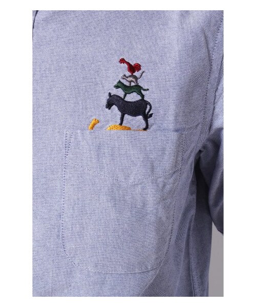 B.C STOCK（ベーセーストック）の「NEW アニマル シャツ（シャツ・メンズ・サックスブルー B/ピンク/ホワイト・38/40/42）」の10枚目の写真