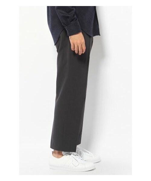 EDIFICE（エディフィス）の「【MENS NONNO11月号掲載】100/2*10/-ツイル テーパードトラウザー（クロップド･半端丈パンツ・メンズ・ネイビー/ベージュ・44/46）」の4枚目の写真