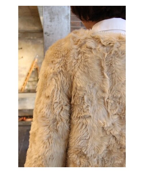 JOURNAL STANDARD(ジャーナルスタンダード)の「ファーノーカラーショートコート(その他コート・レディース・ナチュラル/ベージュ/ホワイト B・S/M)」の13枚目の写真