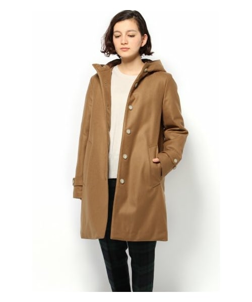 美品＊マッキントッシュ ウールコート インナーダウン 34 キャメル イタリア製 美品＊マッキントッシュ ウールコート インナーダウン 34 キャメル