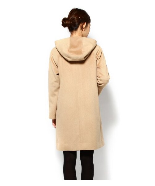 IENA イエナ アンゴラビーバー フーデット コート 38 キャメル 美品 