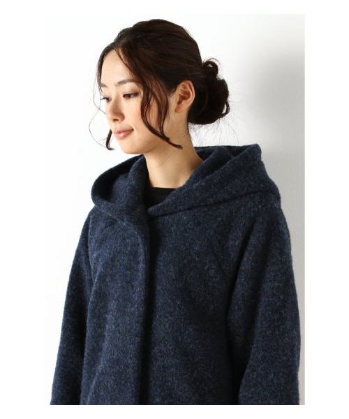 JOURNAL STANDARD(ジャーナルスタンダード)の「シェットランドブランケットフードコクーンコート(その他コート・レディース・イエロー/オレンジ/ネイビー/ブラウン・M/S)」の8枚目の写真