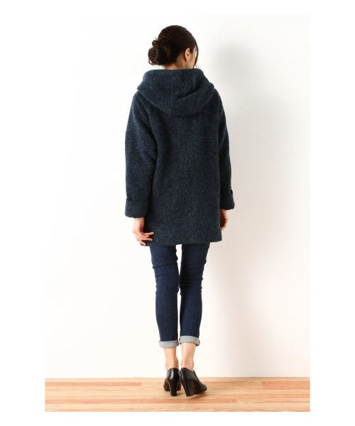 JOURNAL STANDARD(ジャーナルスタンダード)の「シェットランドブランケットフードコクーンコート(その他コート・レディース・イエロー/オレンジ/ネイビー/ブラウン・M/S)」の7枚目の写真