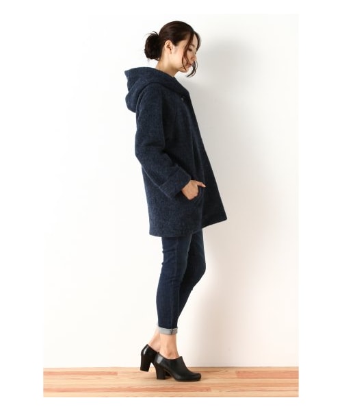 JOURNAL STANDARD(ジャーナルスタンダード)の「シェットランドブランケットフードコクーンコート(その他コート・レディース・イエロー/オレンジ/ネイビー/ブラウン・M/S)」の6枚目の写真