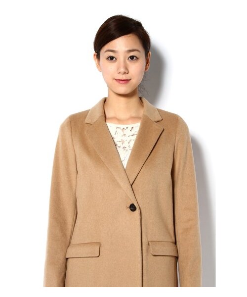 Spick & Span（スピックアンドスパン）の「インポートメルトンロングチェスター（その他コート・レディース・カーキ/キャメル/ブラック/ブルー・36/38）」の9枚目の写真