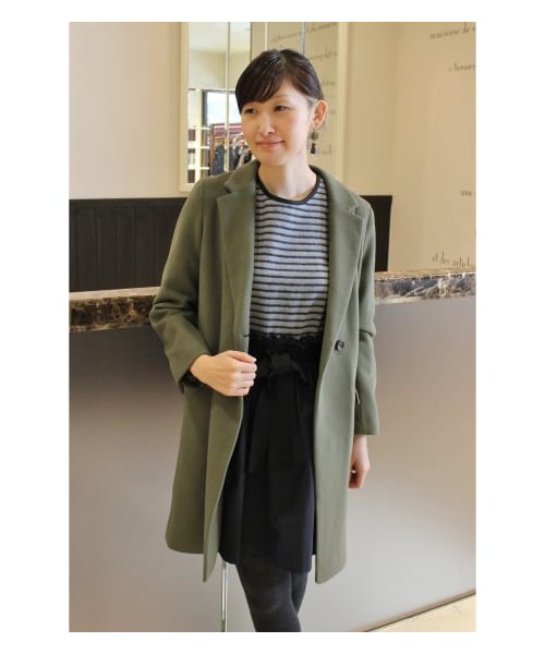 Spick & Span（スピックアンドスパン）の「インポートメルトンロングチェスター（その他コート・レディース・カーキ/キャメル/ブラック/ブルー・36/38）」の3枚目の写真