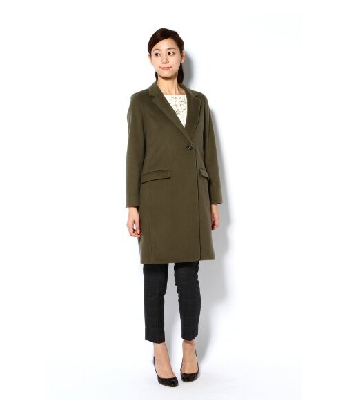 Spick & Span（スピックアンドスパン）の「インポートメルトンロングチェスター（その他コート・レディース・カーキ/キャメル/ブラック/ブルー・36/38）」の5枚目の写真