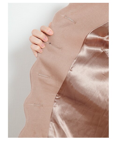 earth music&ecology（アースミュージックアンドエコロジー）の「【Special Price】スカラップコート（コート　・レディース・ピンクベージュ/キャメル/ネイビー・M/S）」の4枚目の写真