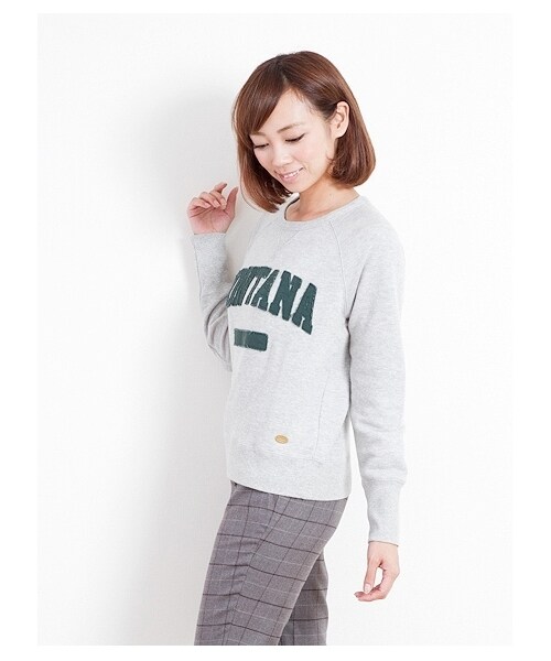 SEVENDAYS=SUNDAY（セブンデイズサンデイ）の「カレッジデザイントップス（カットソー・レディース・杢グレー・L/M）」の3枚目の写真