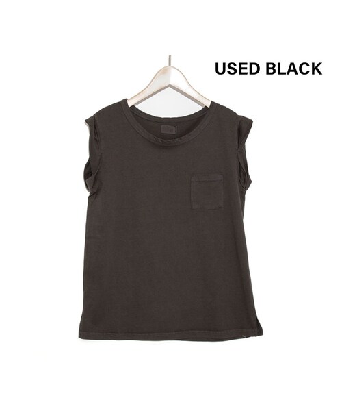 Sheson(シーズン)の「Sheson(シーズン) select USED加工ノースリーブカットソー(Tシャツ/カットソー・レディース・ブラック/ホワイト/その他・FREE)」の1枚目の写真