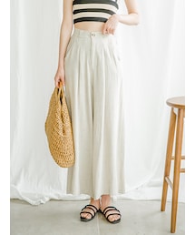 KORMARCH | リネン混ワイドスラックスパンツ(その他パンツ)