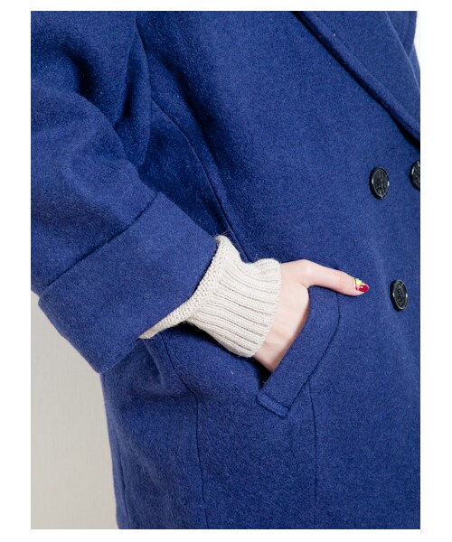 E hyphen world gallery（イーハイフンワールドギャラリー）の「【Special Price】チェスターコート　　　　　（コート　・レディース・ブラック/キャメル/ブルー・F）」の8枚目の写真