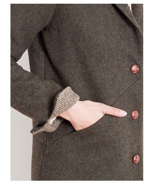 SEVENDAYS=SUNDAY（セブンデイズサンデイ）の「HARRIS Chester ロングCO（コート　・レディース・グレー/キャメル/カーキ/ネイビー・L/M）」の9枚目の写真
