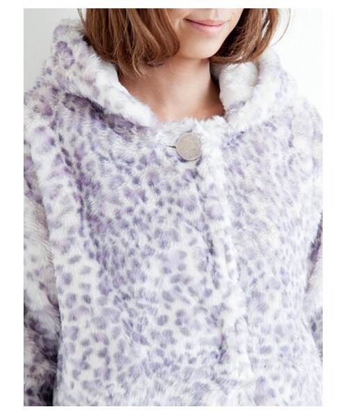 E hyphen world gallery（イーハイフンワールドギャラリー）の「レオパードコート（コート　・レディース・ライトグレー/ベージュ/キャメル/パープル・F）」の8枚目の写真