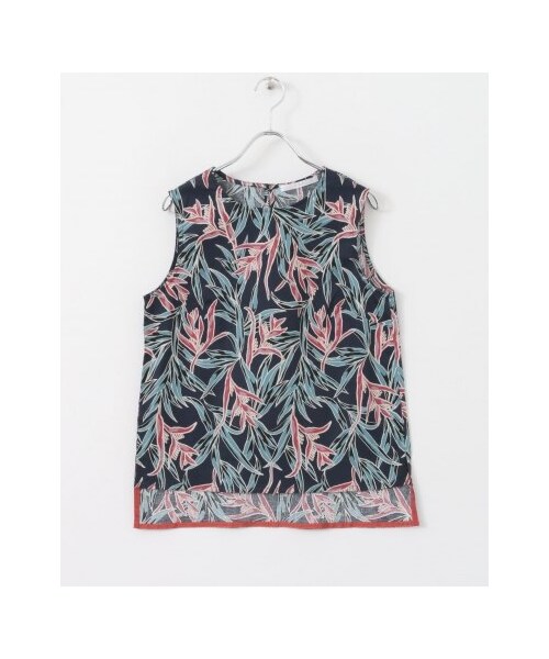 KBF（ケイビーエフ）の「リゾートプリントノースリーブ（トップス・レディース・IVORY/NAVY・one）」の14枚目の写真