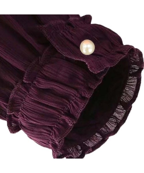 ZARA（ザラ）の「フリルリボンブラウス 長袖 白 ボルドー（シャツ/ブラウス・レディース・その他）」の10枚目の写真