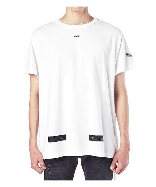 Secréte pedicab pære off white（オフホワイト）の「【関税負担】 OFF WHITE 17FW BRUSHED T-SHIRT（Tシャツ/カットソー）」 - WEAR