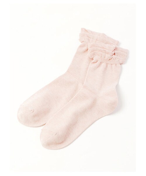 earth music&ecology（アースミュージックアンドエコロジー）の「【Special Price】トップフリルソックス（タイツ・靴下・レディース・アイボリー/杢グレー/ブラック/ベージュ・F）」の8枚目の写真