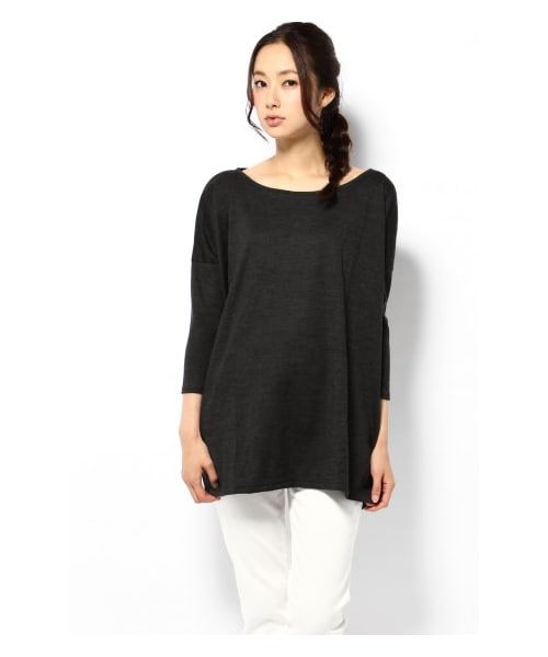 SLOBE IENA（スローブイエナ）の「ウォッシャブルウール BIG プルオーバー。（カットソー･Ｔシャツ・レディース・グレー/グレーA/ブラウン/ブラック/ベージュ・フリー）」の11枚目の写真