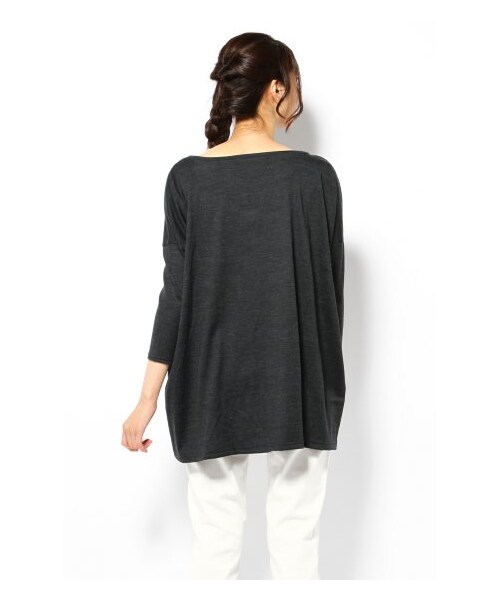 SLOBE IENA（スローブイエナ）の「ウォッシャブルウール BIG プルオーバー。（カットソー･Ｔシャツ・レディース・グレー/グレーA/ブラウン/ブラック/ベージュ・フリー）」の7枚目の写真