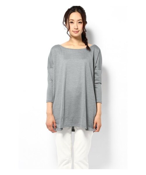 SLOBE IENA（スローブイエナ）の「ウォッシャブルウール BIG プルオーバー。（カットソー･Ｔシャツ・レディース・グレー/グレーA/ブラウン/ブラック/ベージュ・フリー）」の12枚目の写真