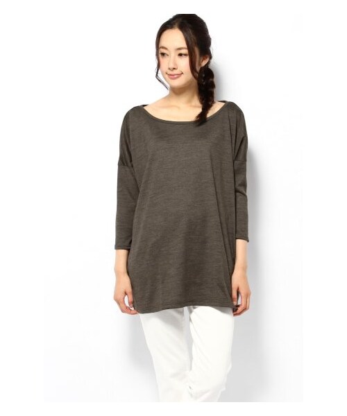 SLOBE IENA（スローブイエナ）の「ウォッシャブルウール BIG プルオーバー。（カットソー･Ｔシャツ・レディース・グレー/グレーA/ブラウン/ブラック/ベージュ・フリー）」の13枚目の写真