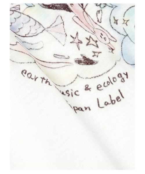 earth music&ecology（アースミュージックアンドエコロジー）の「【椎名もた（ぽわぽわP）コラボ】イラストチュニック（カットソー・レディース・アイボリー・F）」の6枚目の写真