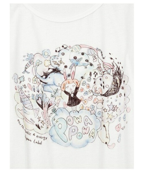 earth music&ecology（アースミュージックアンドエコロジー）の「【椎名もた（ぽわぽわP）コラボ】イラストチュニック（カットソー・レディース・アイボリー・F）」の3枚目の写真