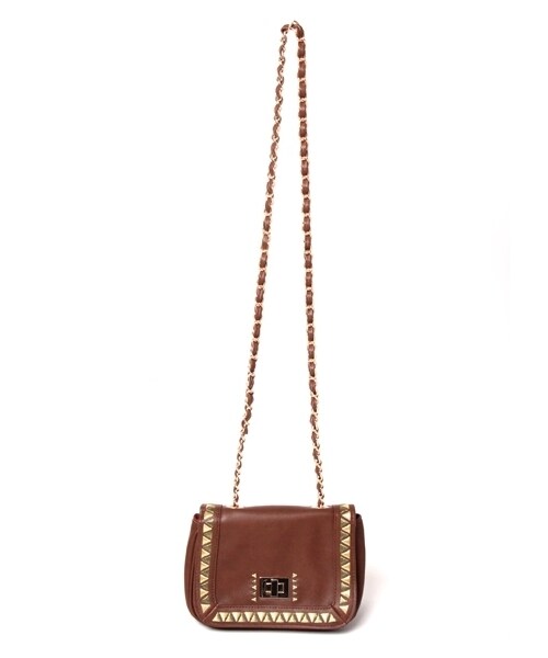 E hyphen world gallery（イーハイフンワールドギャラリー）の「チェーンショルダーバッグ　　（バッグ・ポーチ・レディース・ブラック/ブラウン・F）」の2枚目の写真