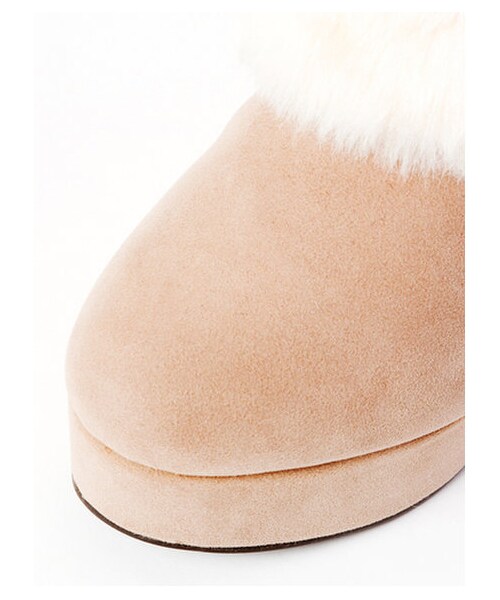 E hyphen world gallery（イーハイフンワールドギャラリー）の「ファーブーツ　　（ショートブーツ・レディース・ブラック/ベージュ/キャメル・L/M/S）」の9枚目の写真