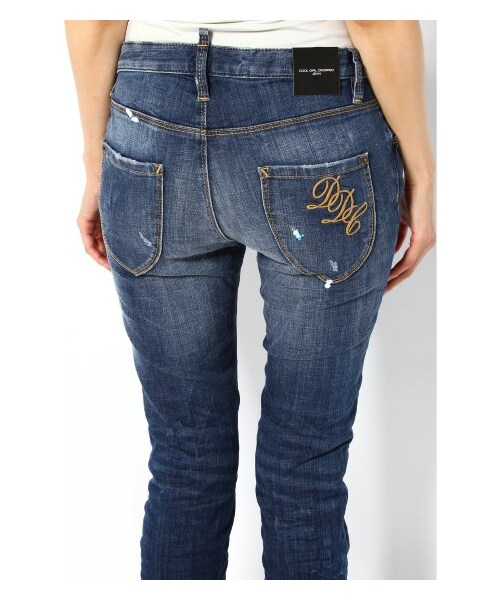 DSQUARED2(ディースクエアード)の「DSQUARED2 MAIN クロップドデニム(デニムパンツ・レディース・ブルー A・38/40/42)」の6枚目の写真
