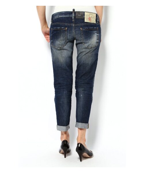 DSQUARED2(ディースクエアード)の「DSQUARED2 MAIN クロップトデニム(デニムパンツ・レディース・ネイビー・38/40/42)」の4枚目の写真