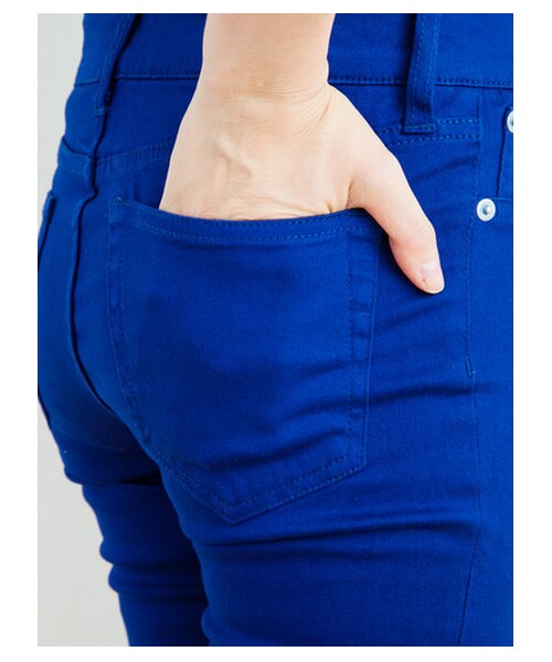 SEVENDAYS=SUNDAY（セブンデイズサンデイ）の「無地スキニーパンツ　　（パンツ・レディース・レッド/ベージュ/マスタード/ブルー/オフホワイト/ブラック・L/M/S）」の11枚目の写真