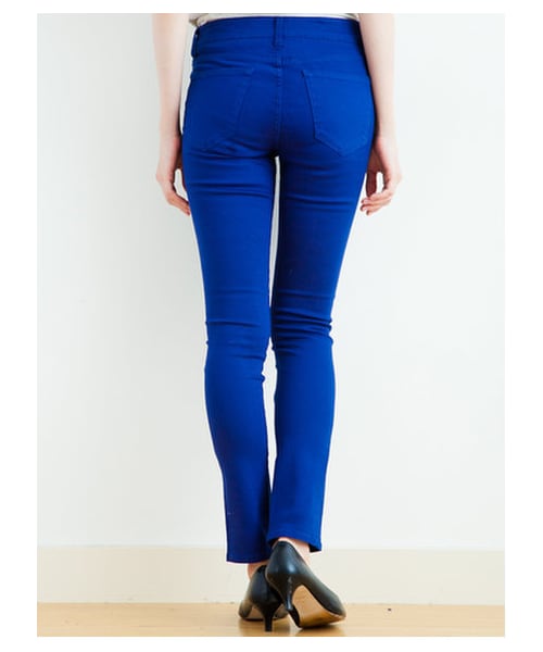 SEVENDAYS=SUNDAY（セブンデイズサンデイ）の「無地スキニーパンツ　　（パンツ・レディース・レッド/ベージュ/マスタード/ブルー/オフホワイト/ブラック・L/M/S）」の9枚目の写真