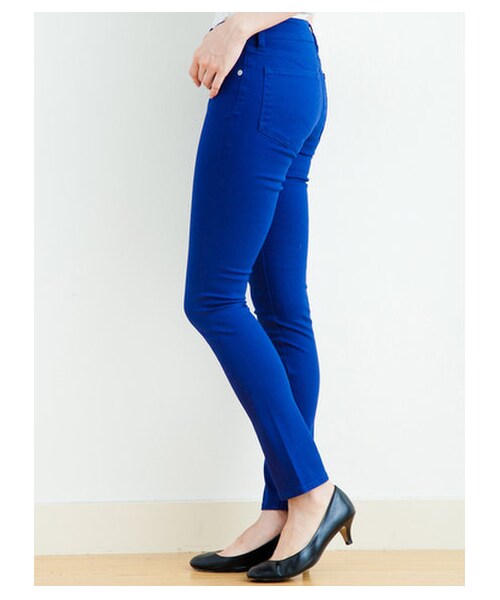 SEVENDAYS=SUNDAY（セブンデイズサンデイ）の「無地スキニーパンツ　　（パンツ・レディース・レッド/ベージュ/マスタード/ブルー/オフホワイト/ブラック・L/M/S）」の8枚目の写真