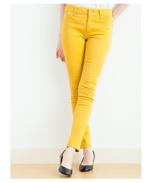 SEVENDAYS=SUNDAY（セブンデイズサンデイ）の「無地スキニーパンツ　　（パンツ・レディース・レッド/ベージュ/マスタード/ブルー/オフホワイト/ブラック・L/M/S）」の5枚目の写真