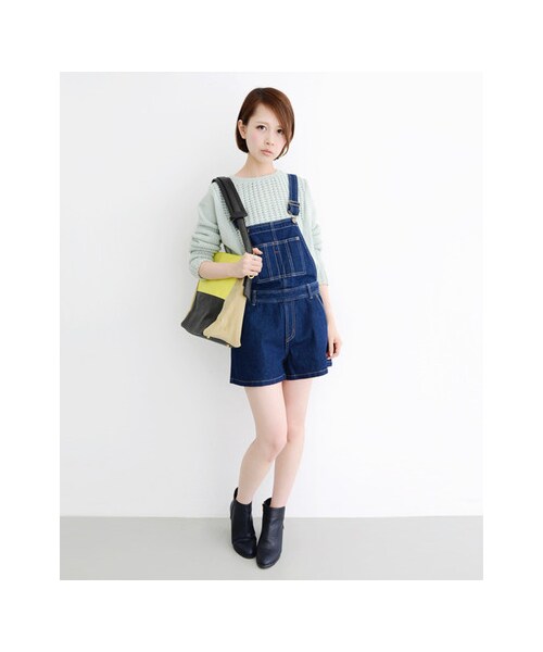 KBF（ケイビーエフ）の「バックZIPショートニット（トップス・レディース・オフ/チャコール/ミント/ブルー・one）」の5枚目の写真