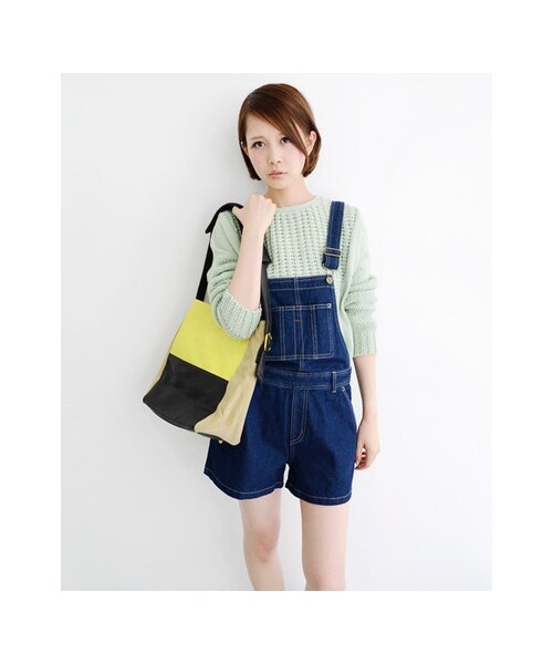 KBF（ケイビーエフ）の「バックZIPショートニット（トップス・レディース・オフ/チャコール/ミント/ブルー・one）」の6枚目の写真