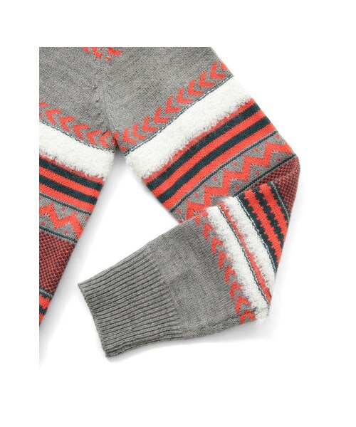 KBF（ケイビーエフ）の「ジャガードカーディガン（トップス・レディース・GREEN MIX/PINK MIX・one）」の13枚目の写真