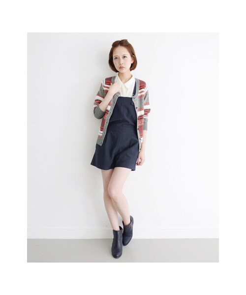 KBF（ケイビーエフ）の「ジャガードカーディガン（トップス・レディース・GREEN MIX/PINK MIX・one）」の3枚目の写真