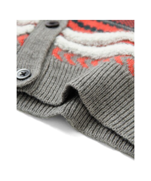 KBF（ケイビーエフ）の「ジャガードカーディガン（トップス・レディース・GREEN MIX/PINK MIX・one）」の14枚目の写真