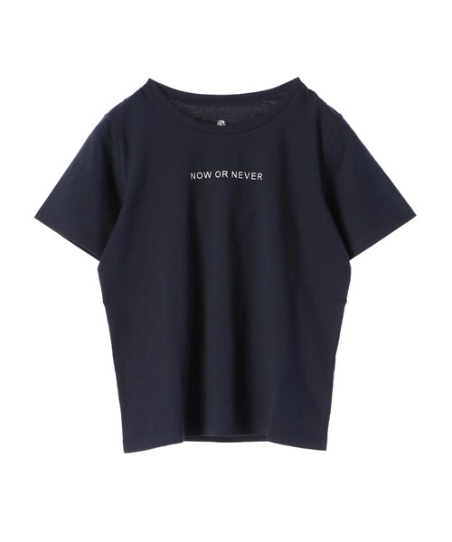 earth music&ecology(アースミュージックアンドエコロジー)の「ワンポイントロゴTシャツ(トップス・オフホワイト/杢ライトグレー/カーキ/ネイビー・F)」の12枚目の写真