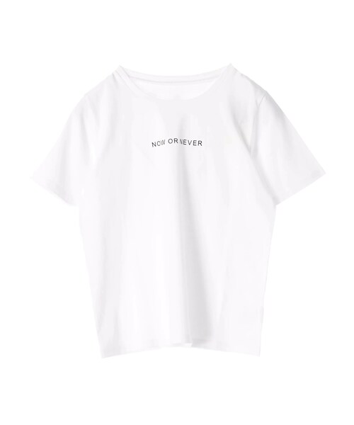 earth music&ecology(アースミュージックアンドエコロジー)の「ワンポイントロゴTシャツ(トップス・オフホワイト/杢ライトグレー/カーキ/ネイビー・F)」の9枚目の写真