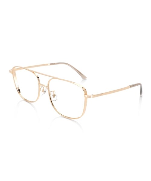 JINS（ジンズ）の「【Acetate＆Metal】アセテート＆メタル（メガネ・メンズ・カーキ(28)/ゴールド(95)/シルバー(96)/マットブラック(97)・Large 57□17-150○47）」の4枚目の写真