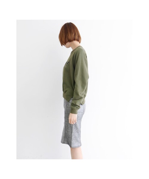 KBF（ケイビーエフ）の「ARMYダメージスウェット（トップス・レディース・ホワイト/グレー/カーキ・one）」の7枚目の写真