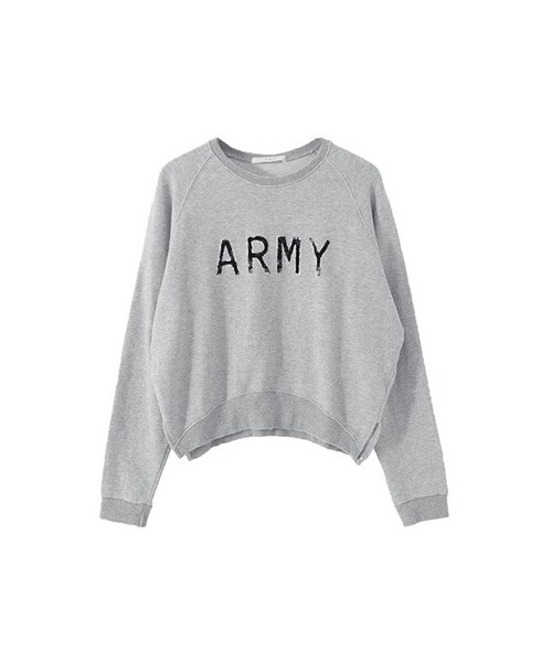 KBF（ケイビーエフ）の「ARMYダメージスウェット（トップス・レディース・ホワイト/グレー/カーキ・one）」の3枚目の写真