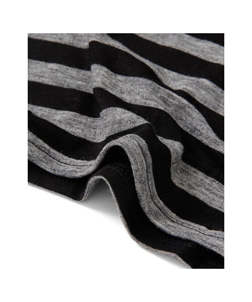 KBF(ケイビーエフ)の「ボーダーロングTee(トップス・レディース・OFF×GRY/OFF×BLK/GRY×BLK/BEG×NVY/OFF×RED・one)」の15枚目の写真