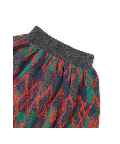 KBF（ケイビーエフ）の「ジャガードギャザースカート（スカート・レディース・チャコール/ネイビー・one）」の11枚目の写真